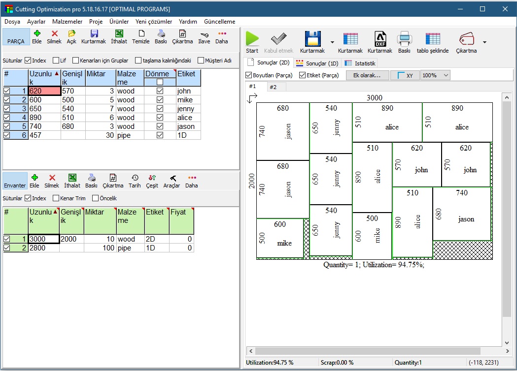 cutting optimization pro screenshot
